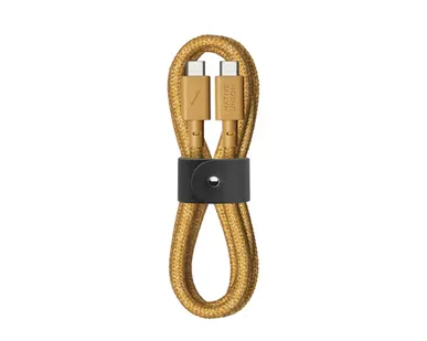 фото Кабель Native Union Belt USB-C - USB-C, 1.2 м, 60 Вт, нейлон, желтый