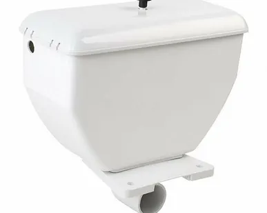 фото Бачок пластиковый нижн. тип -2 с полочкой белый (шток) (б/тр) (арт.8)