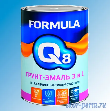 Фото №1 Грунт-эмаль по ржавчине 3 в 1, голубой, 0.9 кг