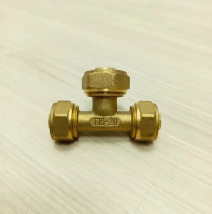 Фото №0 Обжимной тройник 16х20х16 мм, Hydrosta, цанговый, 1 шт