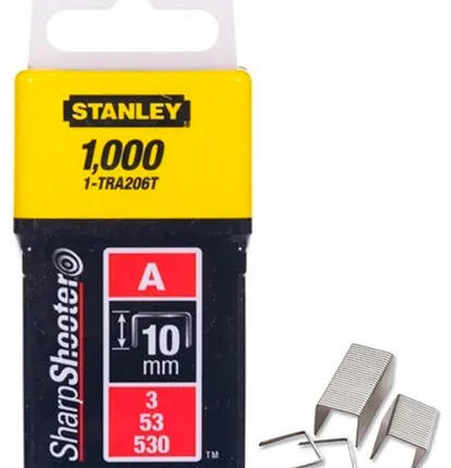 Фото №0 Скоба для степлера (10 мм; тип А(53); 1000 шт.) Stanley 1-TRA206T