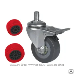 фото Колесо поворотное с болтом Lema BF3-PU-38-35-B3