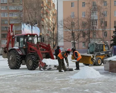 фото Комплексная уборка снега с кровли
