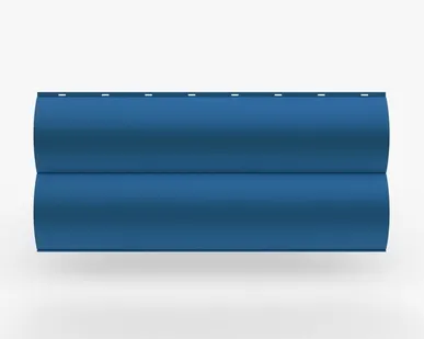 фото Сайдинг Металлический сайдинг «Бревно» Premium, 0.5 мм RAL 5015, Небесно-синий