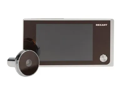 фото Видеоглазок дверной DV-114 с цветным LCD-дисплеем 3.5дюйм широкий угол обзора 120град. Rexant 45-1114