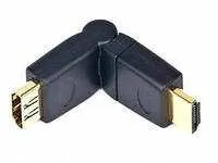 фото Переходник HDMI-HDMI Gembird A-HDMI-FFL2, 19F/19M, вращ. на 180 град, Gold