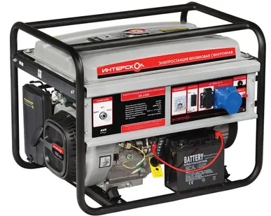 фото Генератор бензиновый Интерскол ЭБ-6500, 6/6.5 кВт, бак 25 л, электростартер