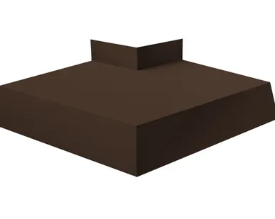 фото Угол отлива внешний 150 0,5 GreenCoat Pural BT, matt с пленкой RR 887 шоколадно-коричневый (RAL 8017 шоколад)