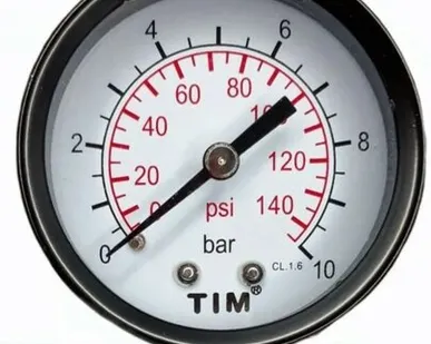 фото Манометр аксиальный 10 бар Y50T-10bar TIM резьба 1/4*