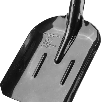 Фото №0 Совковая лопата с ребрами жесткости ПРОФИ-5 ЛСП Рессорная сталь Без черенка ЗУБР 39452