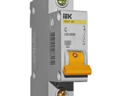 фото Выключатель автоматический ВА47-29 1Р 10А 4,5кА х-ка С ИЭК