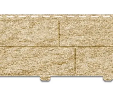 фото Фасадная панель ПОД КАМЕНЬ Двойной замок (ЮП) "Стоун-Хаус" золотистый 3025*225 мм