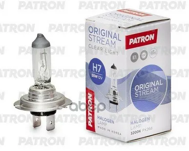 фото PLH71255 PATRON Лампа галог. H7 55W 12V PX26d 3200K PATRON арт. PLH71255