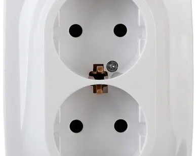 фото Розетка 2-м СП Эра12 12-2106-01 16А IP20 16AX 250В 2х2P+E Schuko бел. Эра Б0031228