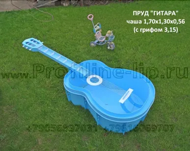 фото Пруд садовый пластиковый Гитара ( из полипропилена )