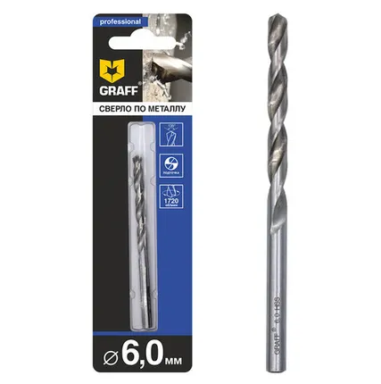 Фото №0 Сверло по металлу GRAFF, 6.0мм