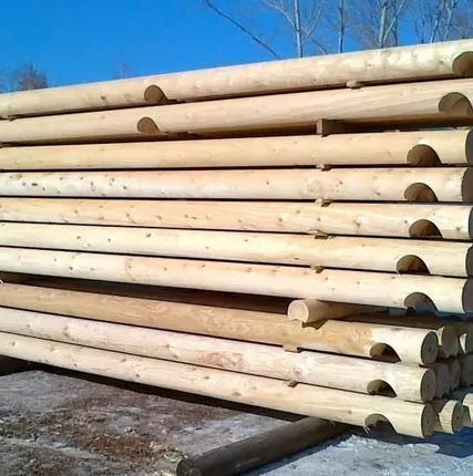 Фото №0 Бревно оцелиндрованное (ель)