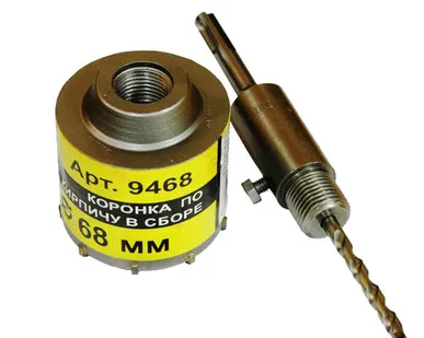 фото Коронки д/кирп ТС 68*50 SDS+ в сборе ЭНКОР (9468) 1/6/24