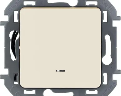 фото Механизм переключателя 1-кл Inspiria 250В 10AX с подсветкой / индикацией сл. кость Leg 673661