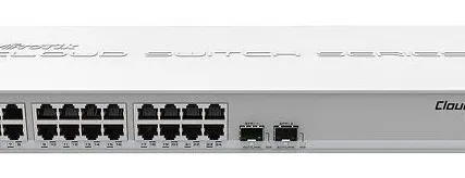 Фото №0 Коммутатор Mikrotik CRS326-24G-2S+RM Cloud Router Switch, оснащенный 24 гигабитными портами Ethernet и 2-мя портами SFP+. Обеспечивает функции коммута