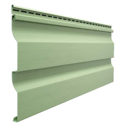 Фото №0 Сайдинг Docke Корабельный брус D4.5D Киви Деке Premium виниловый