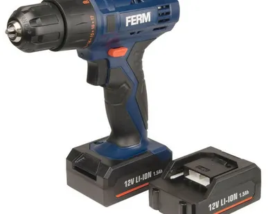 фото дрель-шуруповерт FERM CDM1119 12В Li-ion 1,5Ач 2 аккумулятора