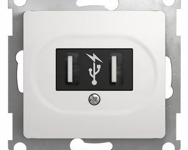фото GLOSSA Розетка USB в рамку белая Schneider Electric