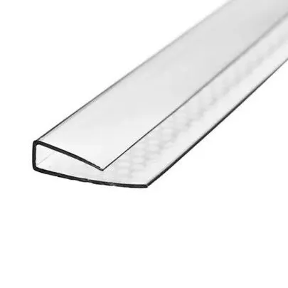 Фото №0 Профиль торцевой 4 мм прозрачный 2,1 м