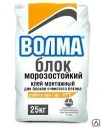 фото Клей Волма-Блок для блоков ячеист. бетона цементный 25кг