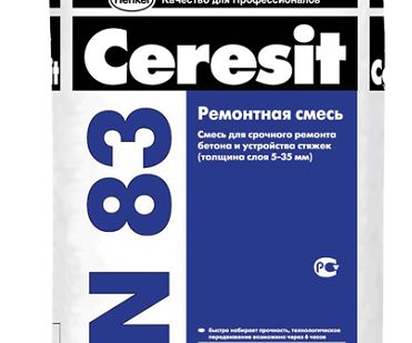 фото Быстротвердеющая смесь Церезит CN 83