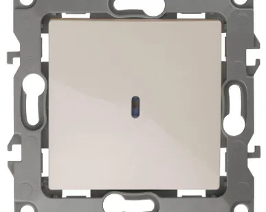 фото Механизм выключателя 1-кл. СП Эра12 10А IP20 12-1102-02 250В 10AX с подсветкой сл. кость Эра Б0014634