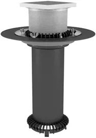 Фото №0 Надставной элемент с трапом и дренажными фланцами Д1 и Д2 - НЭ-Д1-ТД2