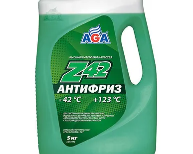 фото Антифриз AGA049Z готовый к применению -42C (зеленый) 5 кг