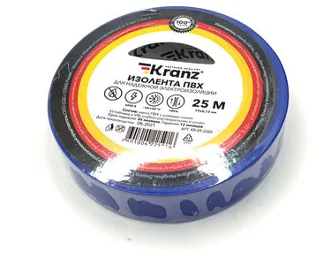 фото Изолента 19ммх25м синяя Kranz