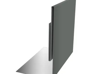 фото Планка приемная оконная 0,45 PE с пленкой RAL 7005 мышино-серый