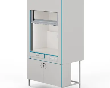 фото Вытяжной шкаф со столешницей из монолитной керамики ШВ НВК 1200 МОН