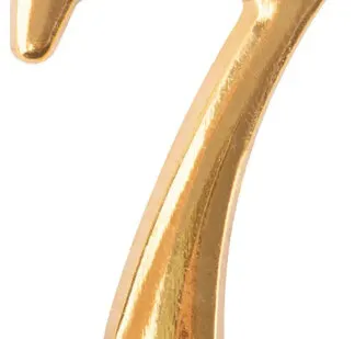 фото Цифра для обозначения номера квартиры, металлическая Золото "7" FIT 67297