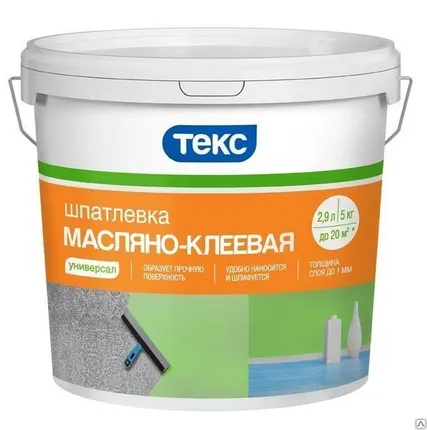 Фото №0 Шпатлевка "Универсал" масляно-клеевая 5кг ТЕКС