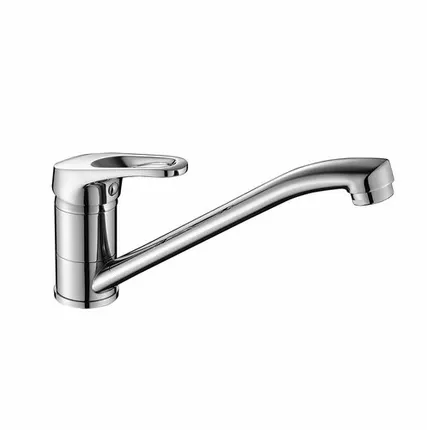 Фото №0 Дисма Смеситель для кухни DECOROOM одноручный, с поворотным изливом, хром DR21018