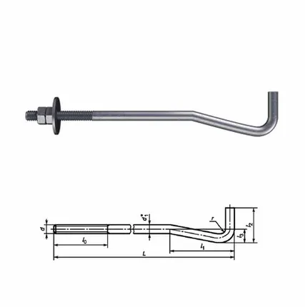 Фото №0 Болт Анкерный 1,2 М24x1320 Ст3пс2 ГОСТ 24379.1-2012