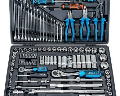 фото Для слесарных, ремонтных и точных работ Licota ALK-8009F, 143 предм., синий/черный, 1 уп.