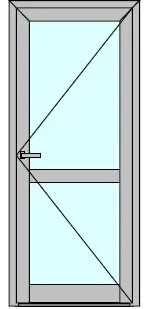 фото Дверь алюминиевая внутренняя "холодная" Вариант 6