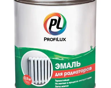 фото Эмаль для радиаторов на алкдной основе, белая 0,9кг ProfiLux