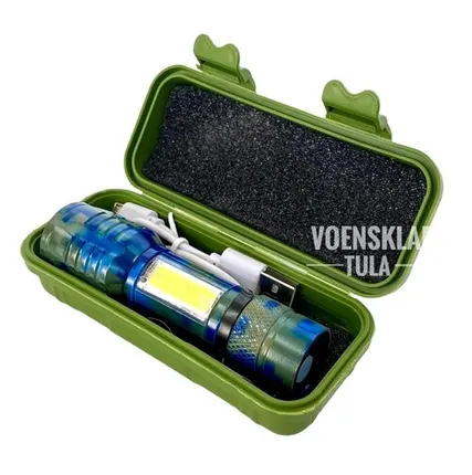 Фото №0 Универсальный перезаряжаемый фонарик LED XPE+COB