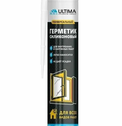 Фото №0 Герметик силиконовый универсальный бесцветный Ultima U 280 мл