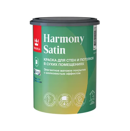 Фото №0 Краска вд интер  0,9л база А мат Tikkurila HARMONY SATIN (6) (под заказ) П