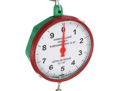 фото Весы-безмен пластиковые до 10 кг круглые