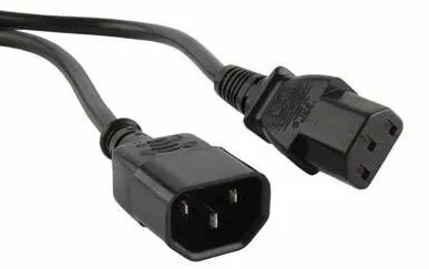 фото Кабель PWC-IEC13-IEC14-1.8-BK питания монитор-компьютер IEC 320 C13 - IEC 320 C14 (3х0.75) 10А прям. вилка 1.8м Hyperline 34896