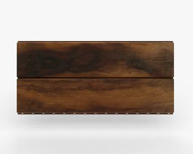 фото Сайдинг Металлический сайдинг «Евробрус» покрытие 3D мореный тик Россия, эконом, 0.4-0.45 мм