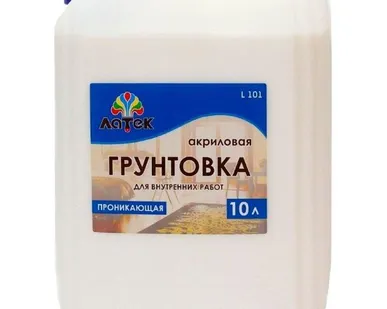 фото Грунтовка для внутренних работ Латек Оптимист, 10л